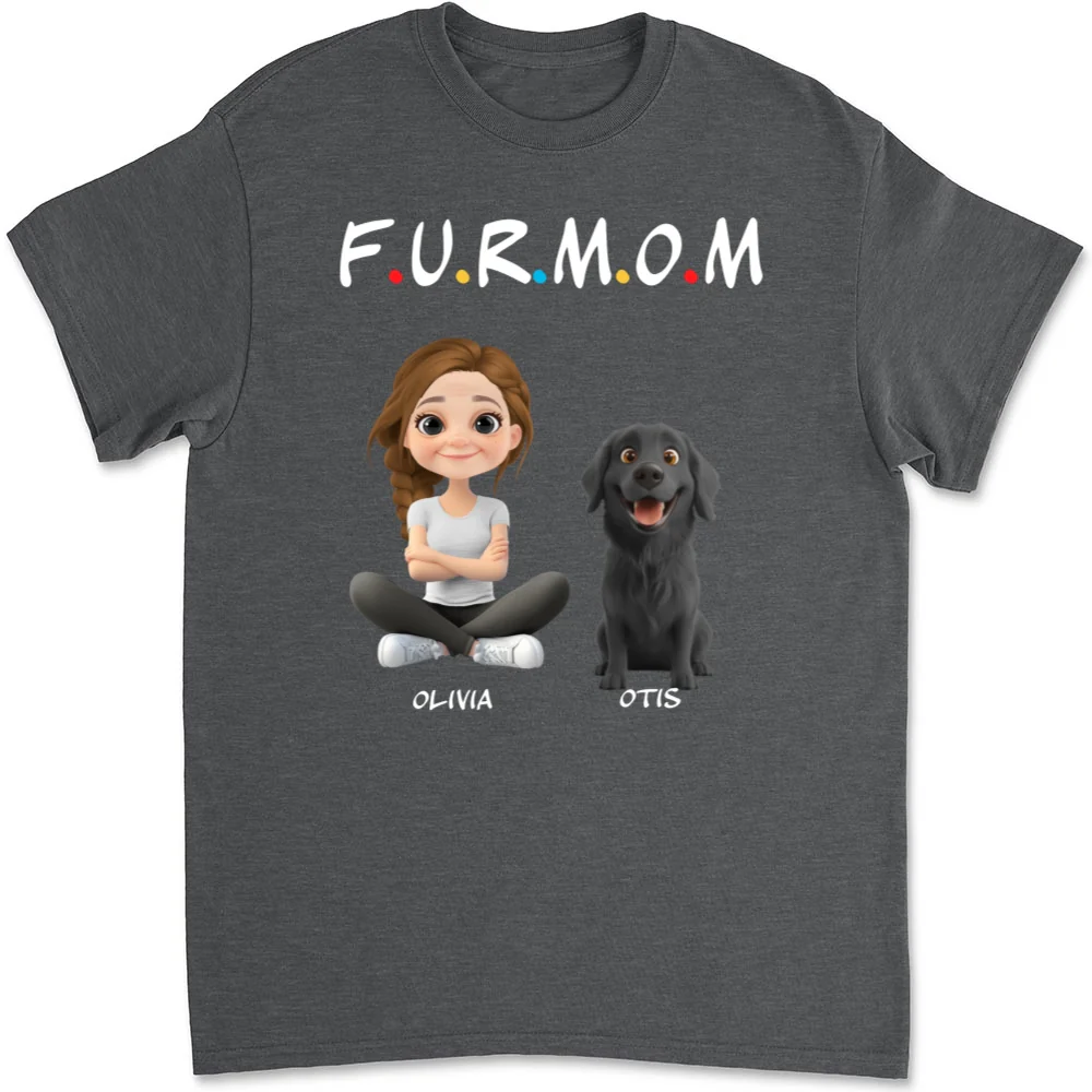 A Fur Mom - Personalized Custom Unisex T-shirt - Image 11