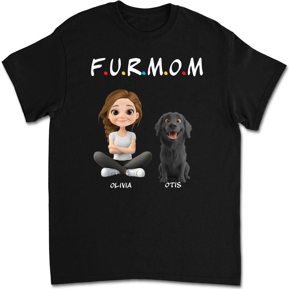 A Fur Mom - Personalized Custom Unisex T-shirt - Image 7