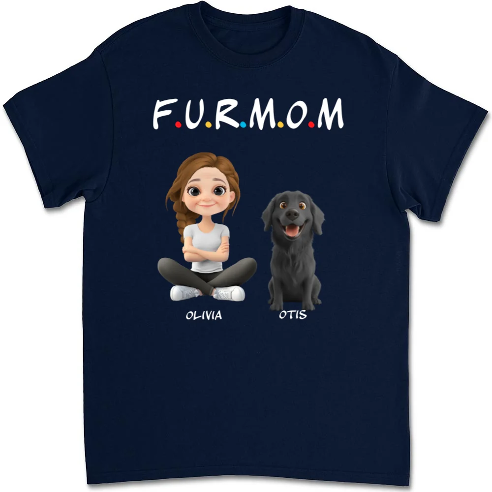 A Fur Mom - Personalized Custom Unisex T-shirt - Image 8