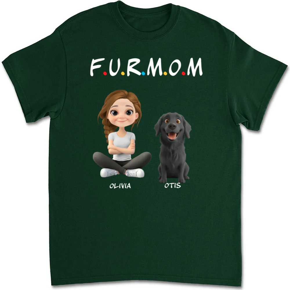 A Fur Mom - Personalized Custom Unisex T-shirt - Image 9
