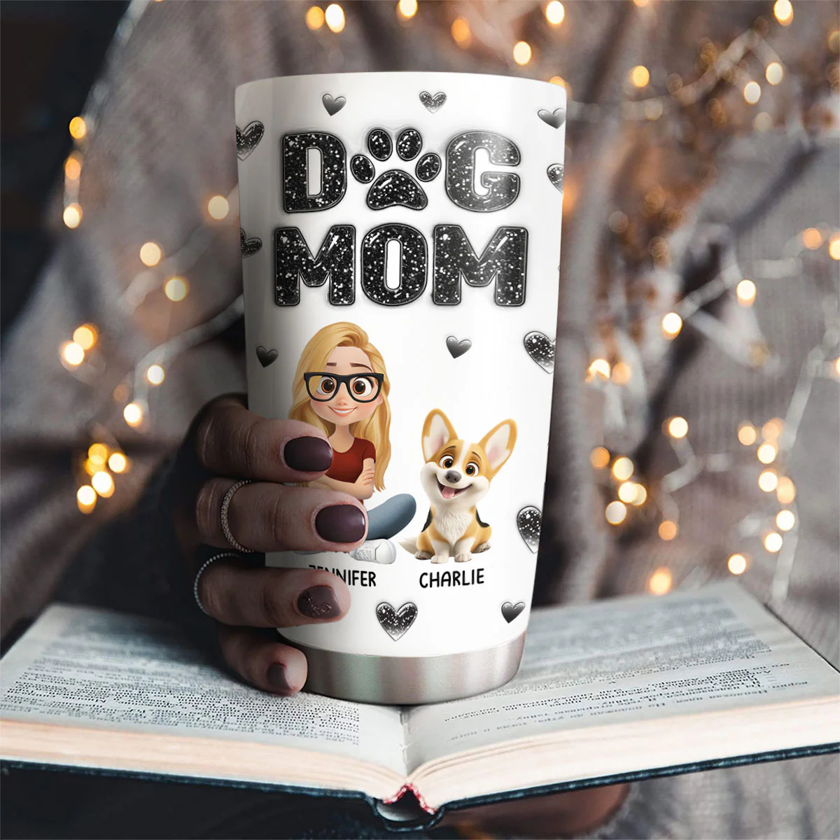 Adore You - Personalized Custom 3D Inflated Effect Tumbler - Image 3