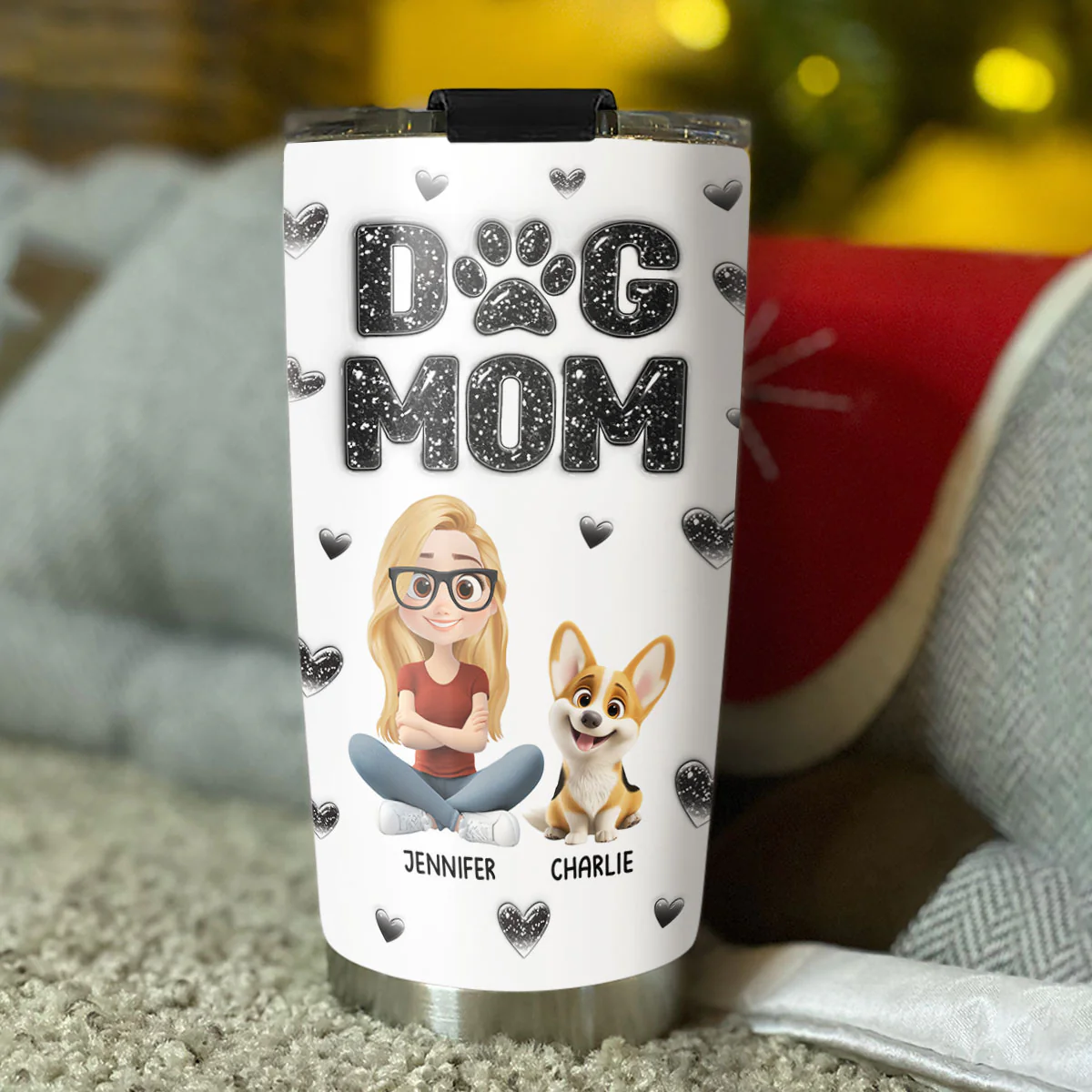 Adore You - Personalized Custom 3D Inflated Effect Tumbler - Image 4