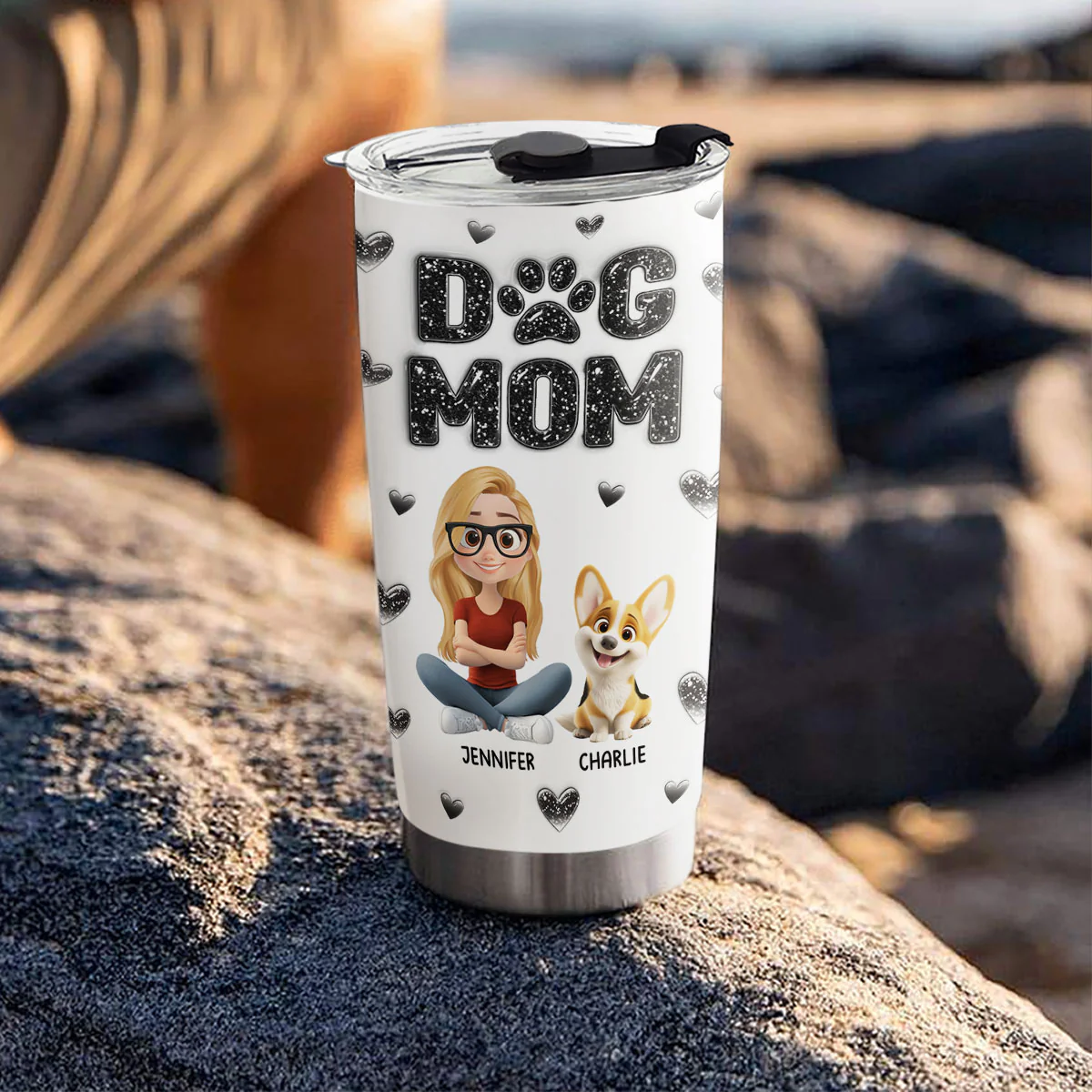 Adore You - Personalized Custom 3D Inflated Effect Tumbler - Image 5
