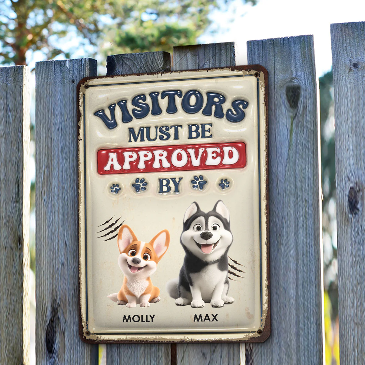 Approved By - Personalized Custom 3D Inflated Effect Metal Sign - Image 3