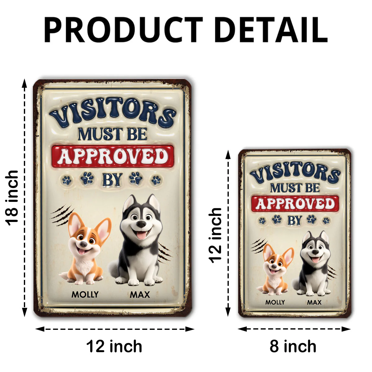 Approved By - Personalized Custom 3D Inflated Effect Metal Sign - Image 5