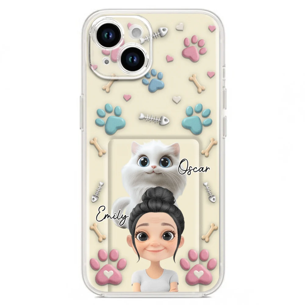 Cat Mom Cartoon - Personalized Custom 3D Effect Phone Case - Image 16