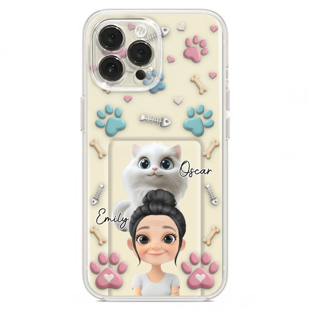 Cat Mom Cartoon - Personalized Custom 3D Effect Phone Case - Image 18