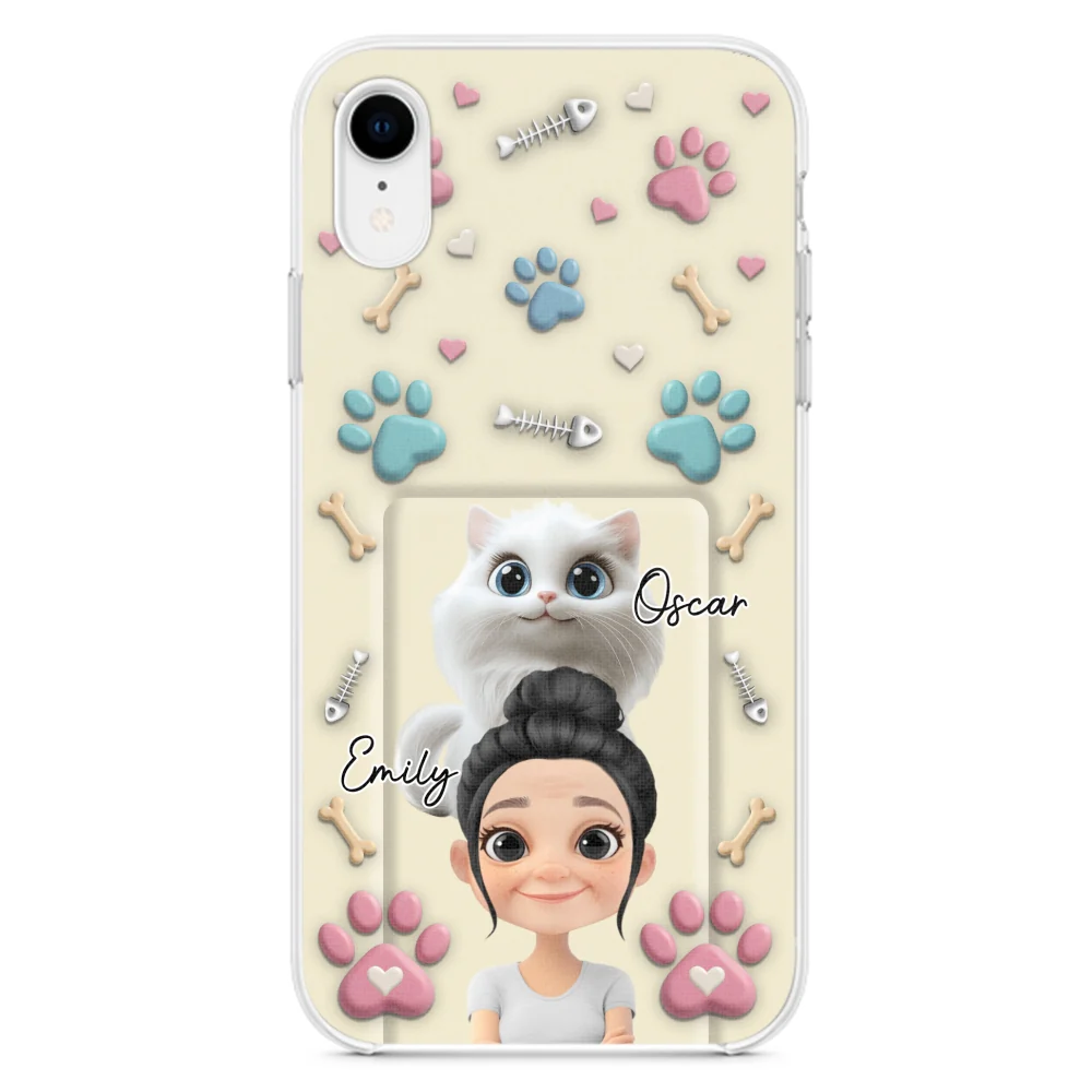 Cat Mom Cartoon - Personalized Custom 3D Effect Phone Case - Image 21