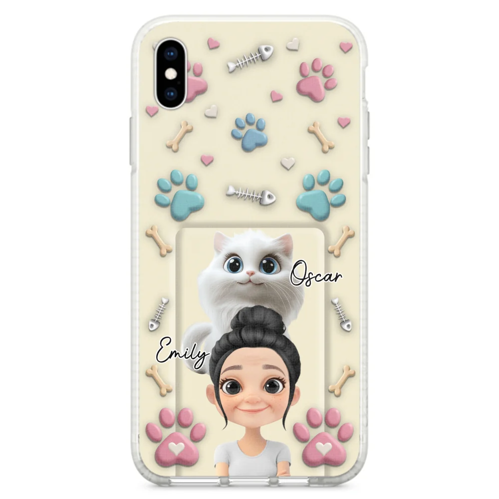Cat Mom Cartoon - Personalized Custom 3D Effect Phone Case - Image 22