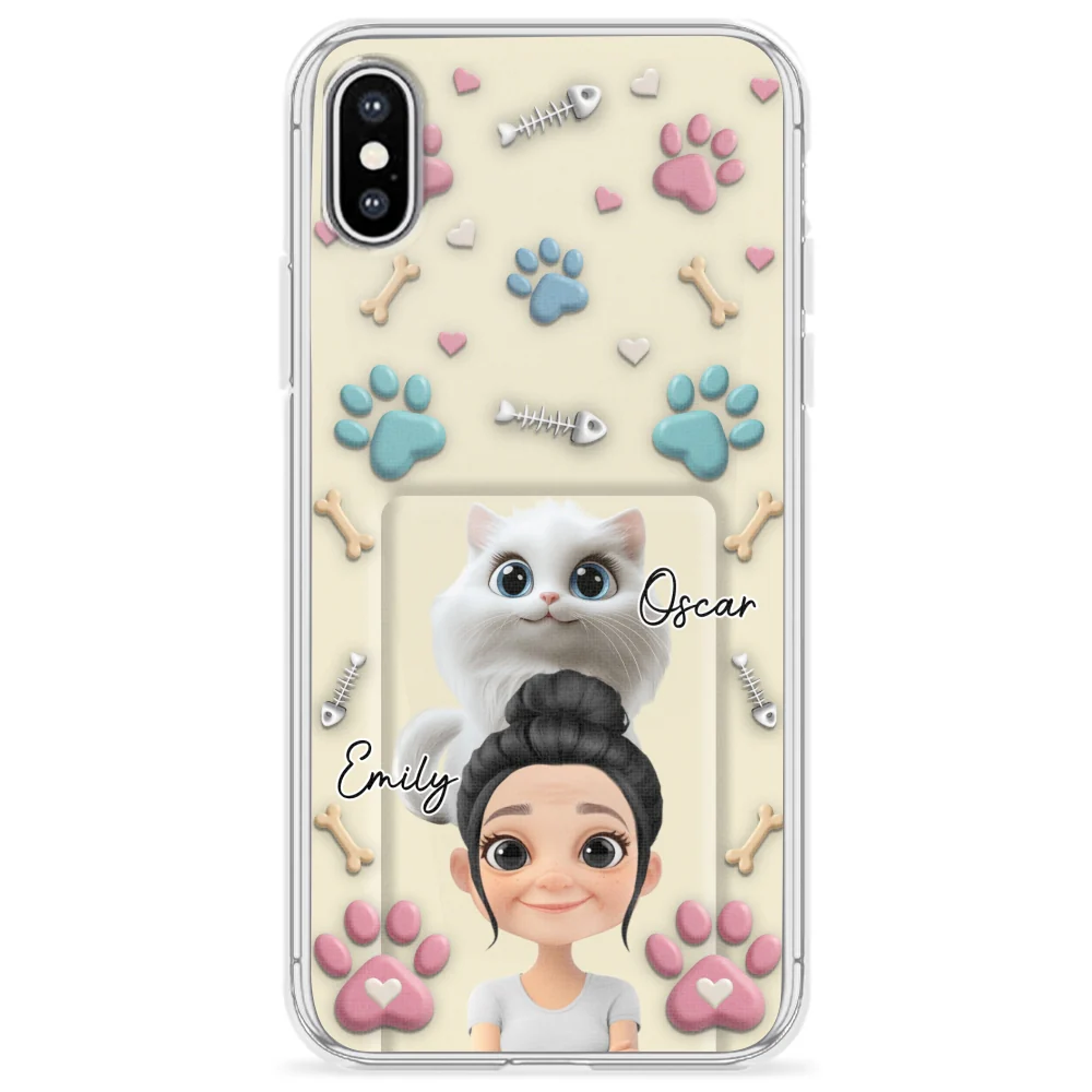 Cat Mom Cartoon - Personalized Custom 3D Effect Phone Case - Image 23