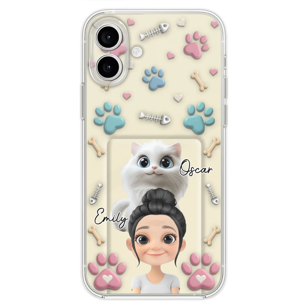 Cat Mom Cartoon - Personalized Custom 3D Effect Phone Case - Image 24
