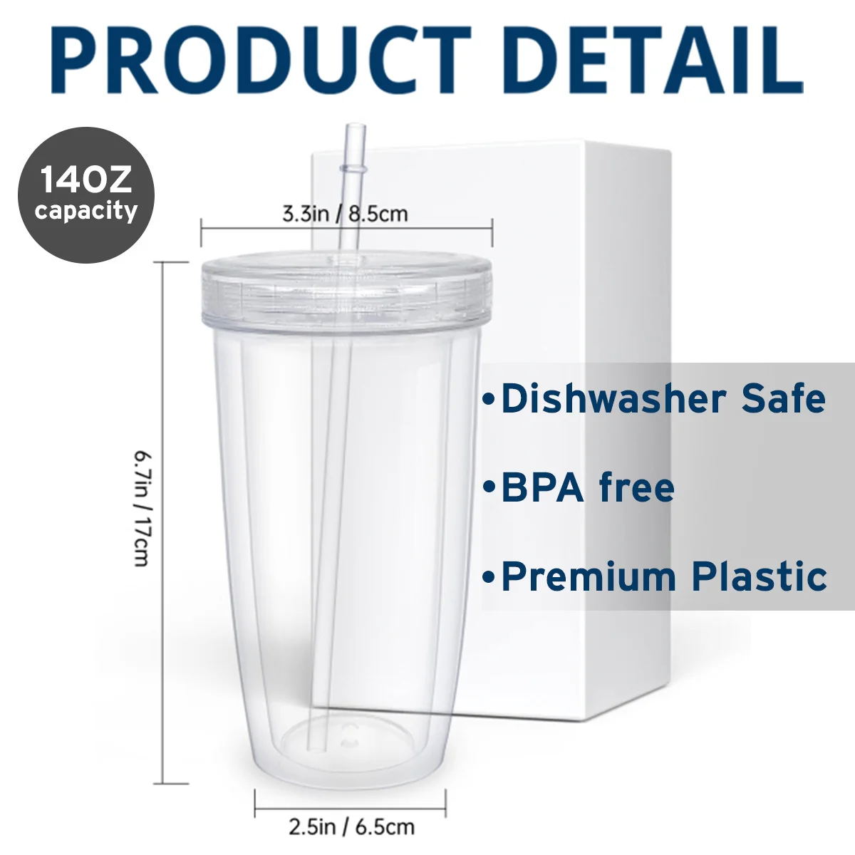 Cat Mom Lovely Chibi - Personalized Custom 14oz Plastic Tumbler - Image 6