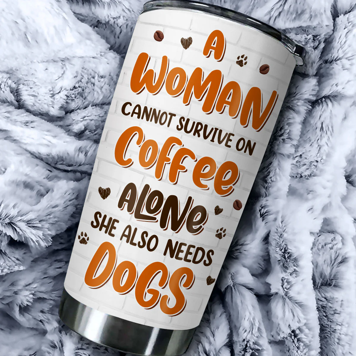 Coffee And Dogs - Personalized Custom Tumbler - Image 3