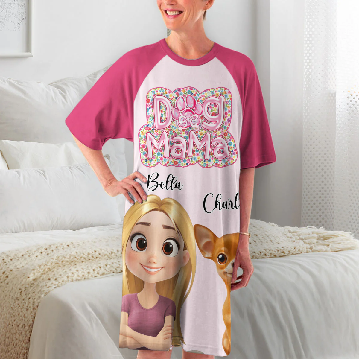 Flowering In You - Personalized Custom 3/4 Sleeve Dress - Image 4