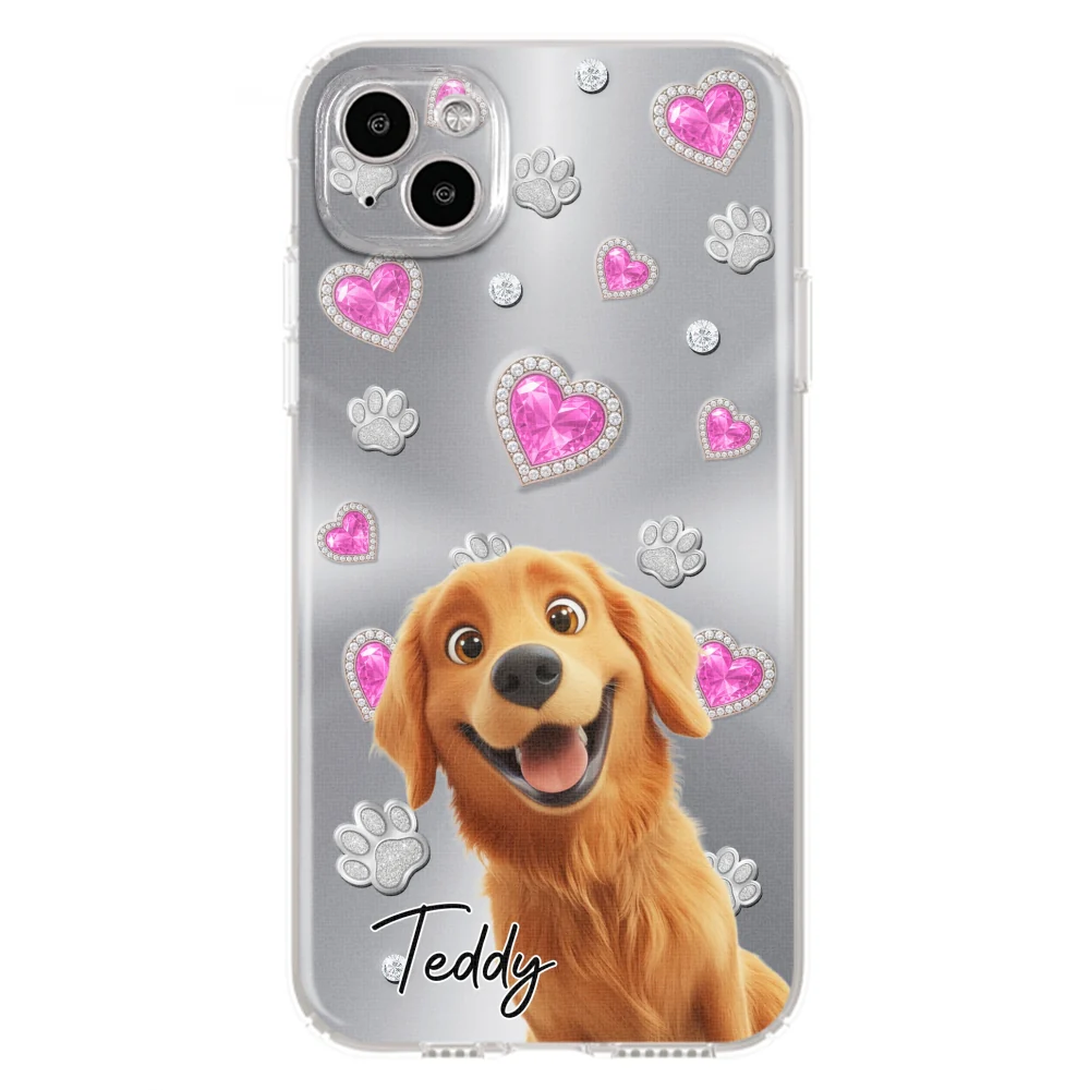 Glitter Cute Cartoon Dogs - Personalized Custom Phone Case - Image 12