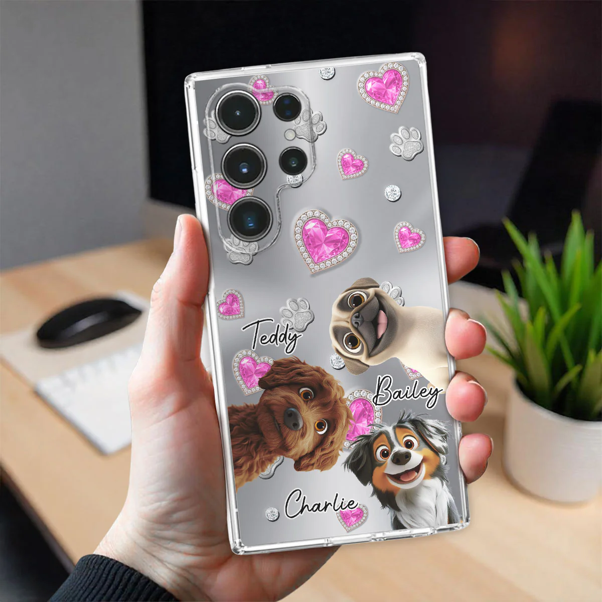 Glitter Cute Cartoon Dogs - Personalized Custom Phone Case - Image 26