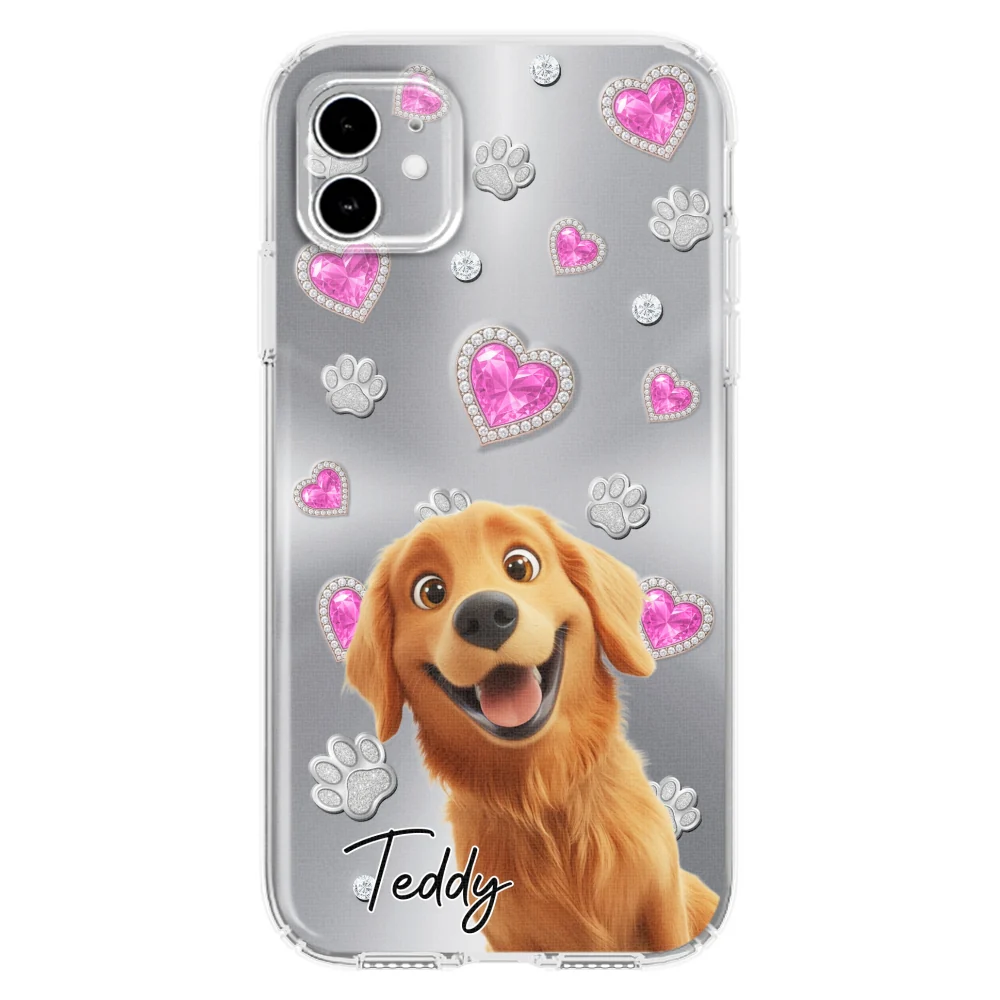 Glitter Cute Cartoon Dogs - Personalized Custom Phone Case - Image 9