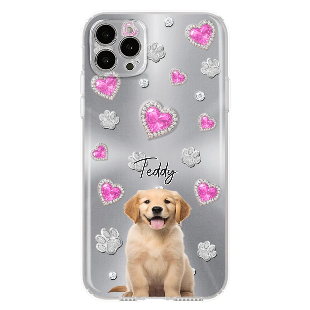 Glitter Cute Cartoon Dogs Photo - Personalized Custom Phone Case - Image 12