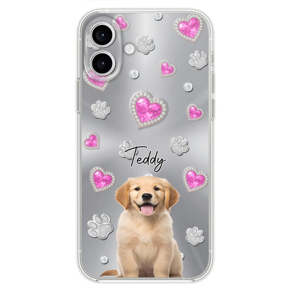 Glitter Cute Cartoon Dogs Photo - Personalized Custom Phone Case - Image 22