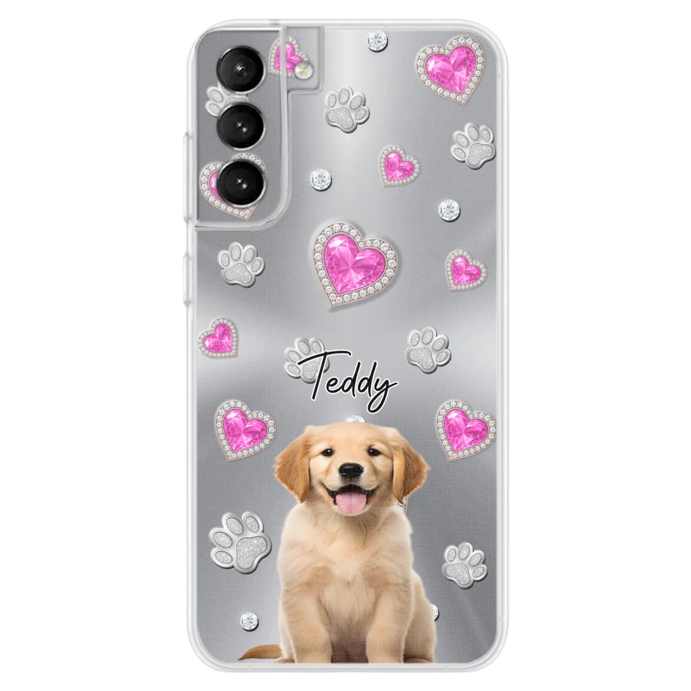 Glitter Cute Cartoon Dogs Photo - Personalized Custom Phone Case - Image 24