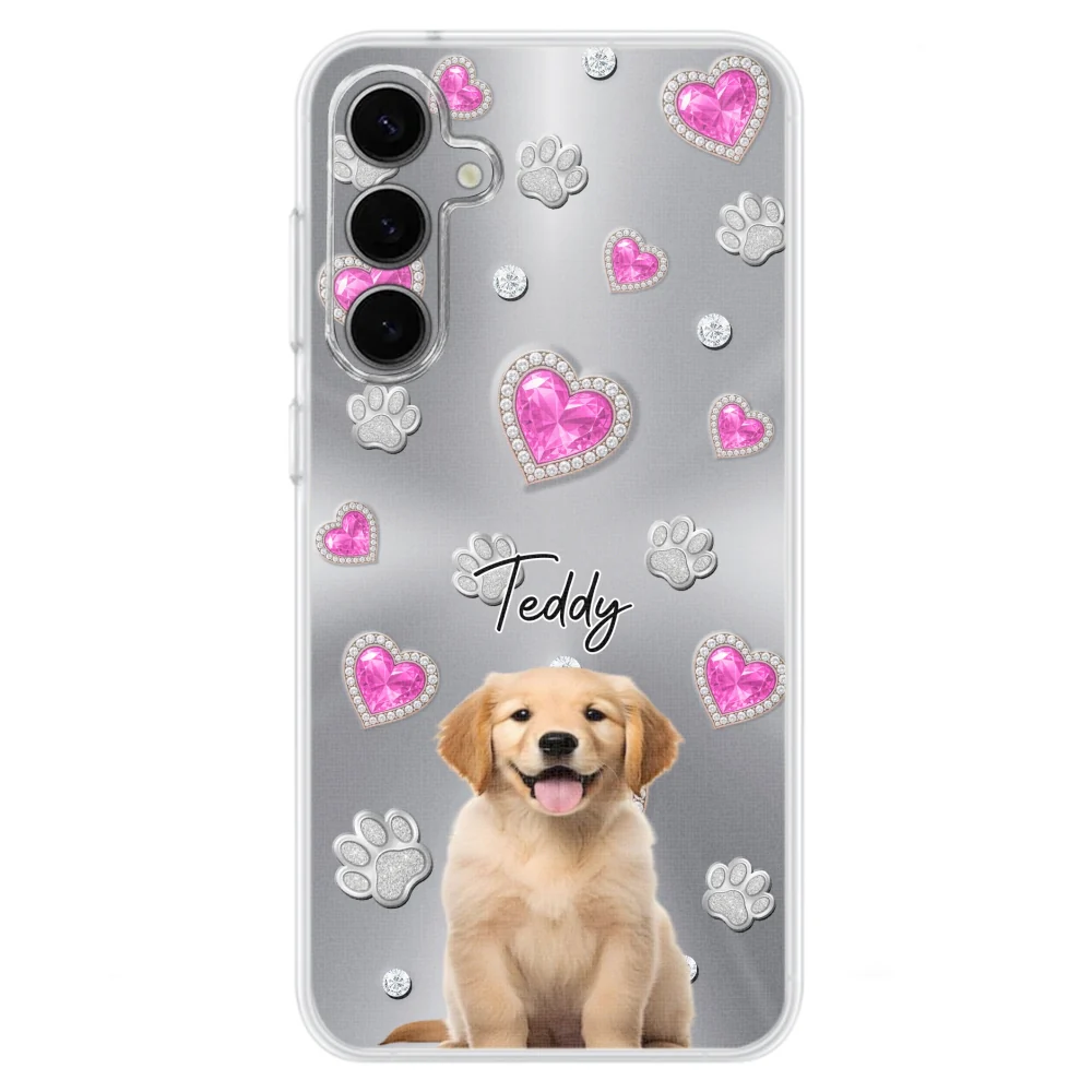 Glitter Cute Cartoon Dogs Photo - Personalized Custom Phone Case - Image 26