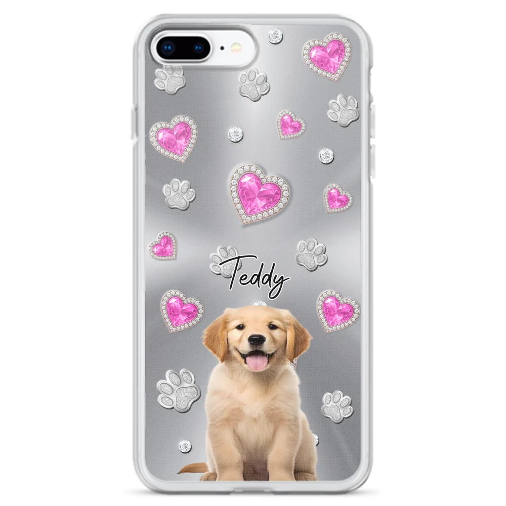 Glitter Cute Cartoon Dogs Photo - Personalized Custom Phone Case - Image 3