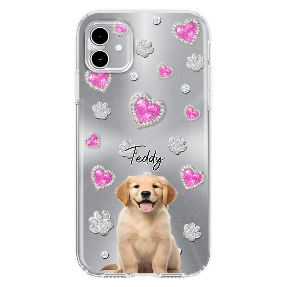 Glitter Cute Cartoon Dogs Photo - Personalized Custom Phone Case - Image 7