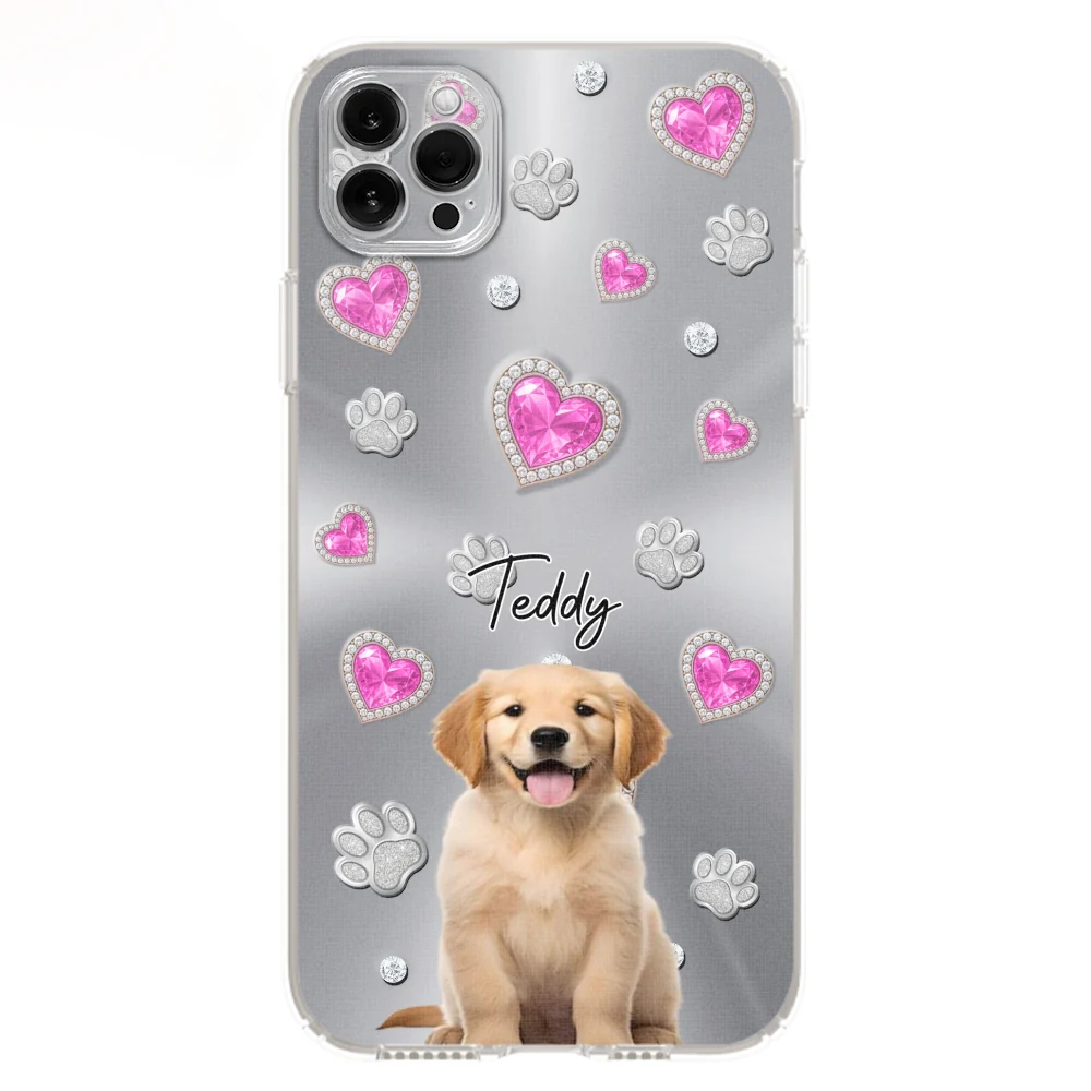 Glitter Cute Cartoon Dogs Photo - Personalized Custom Phone Case - Image 8
