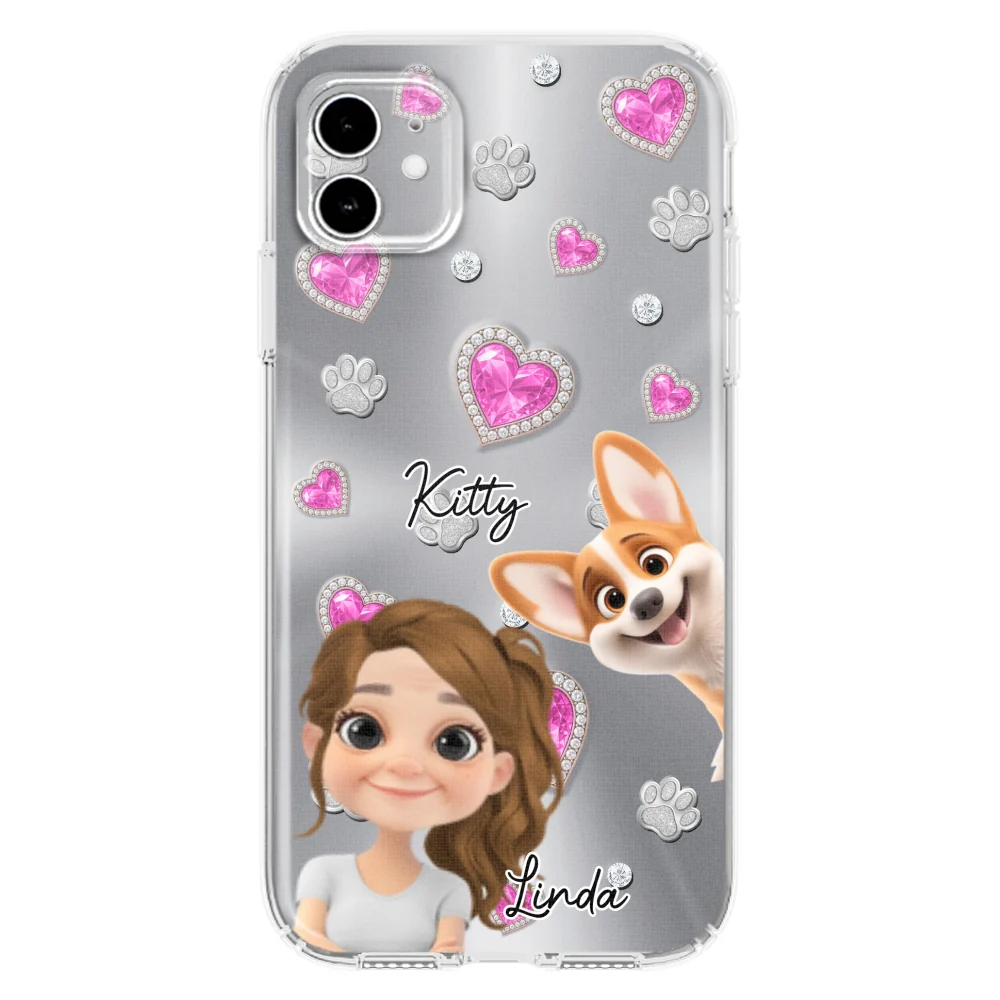 Glitter Cute Cartoon Fur Mom - Personalized Custom Phone Case - Image 10