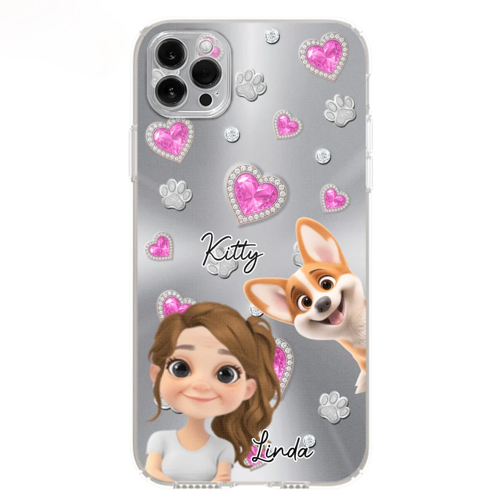 Glitter Cute Cartoon Fur Mom - Personalized Custom Phone Case - Image 11