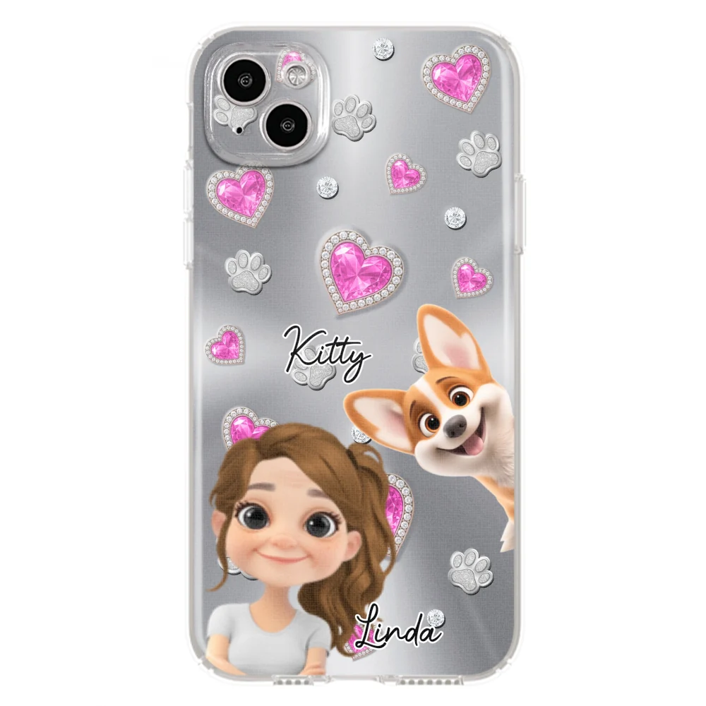 Glitter Cute Cartoon Fur Mom - Personalized Custom Phone Case - Image 13
