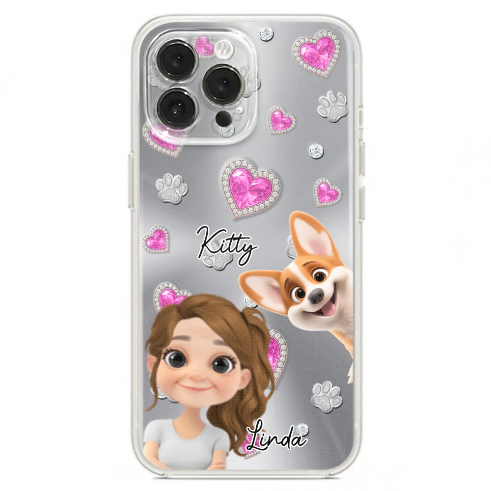 Glitter Cute Cartoon Fur Mom - Personalized Custom Phone Case - Image 19