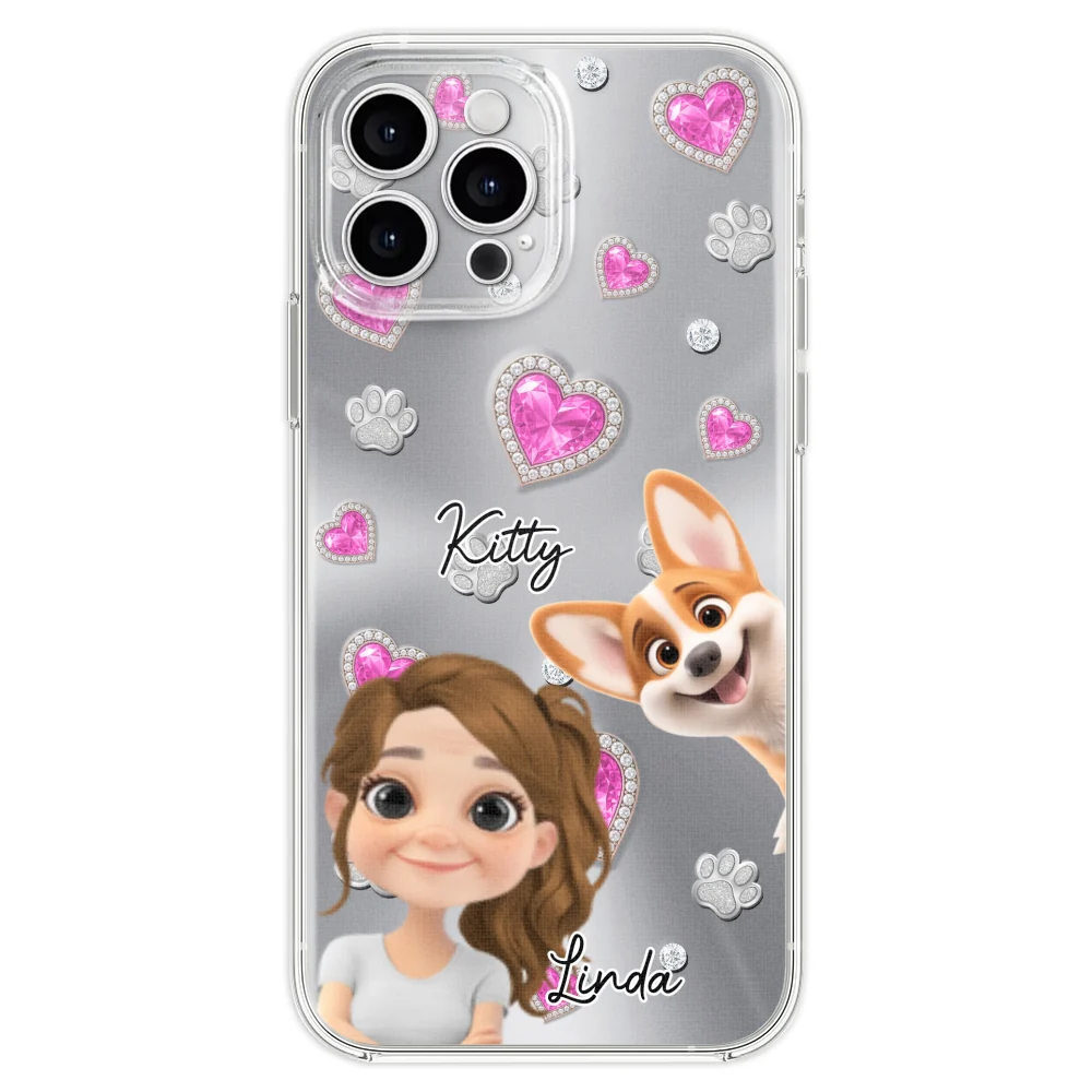 Glitter Cute Cartoon Fur Mom - Personalized Custom Phone Case - Image 21