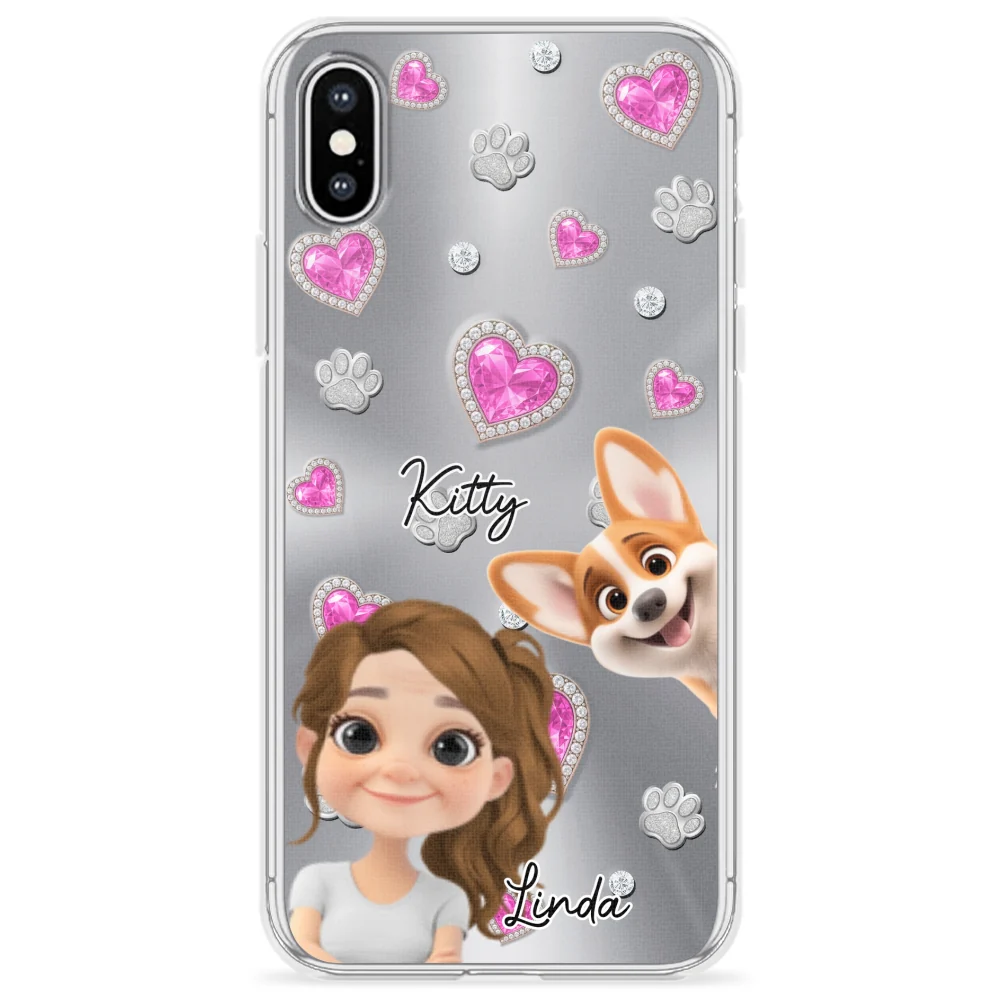 Glitter Cute Cartoon Fur Mom - Personalized Custom Phone Case - Image 24