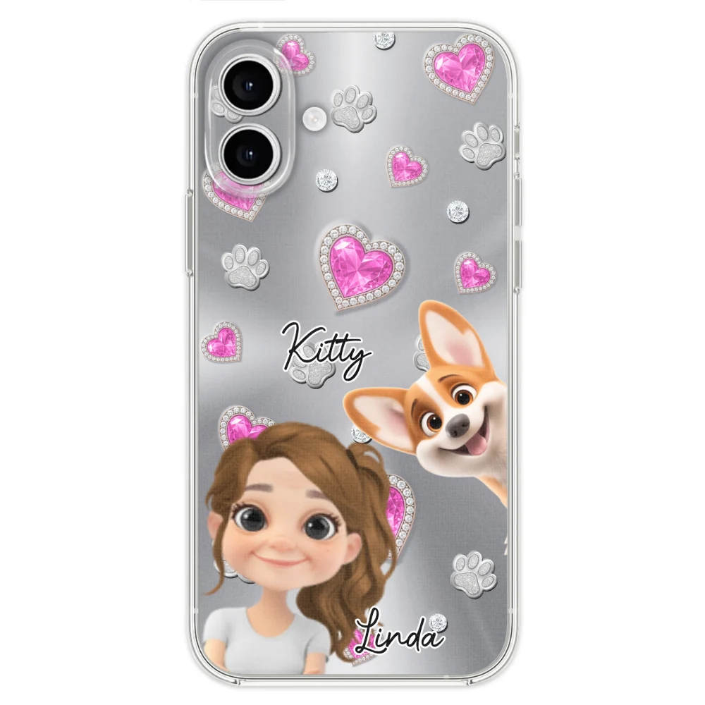 Glitter Cute Cartoon Fur Mom - Personalized Custom Phone Case - Image 25
