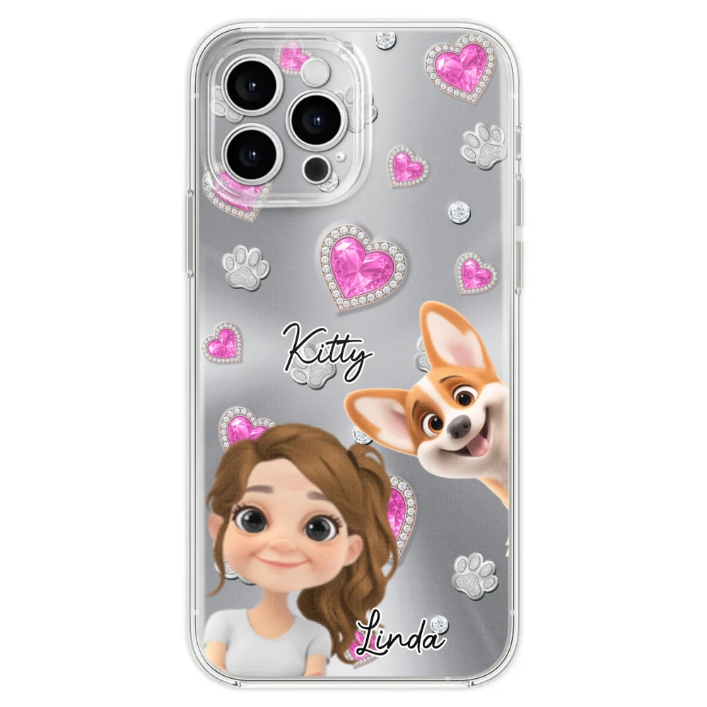 Glitter Cute Cartoon Fur Mom - Personalized Custom Phone Case - Image 26