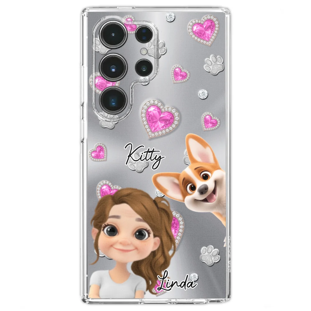 Glitter Cute Cartoon Fur Mom - Personalized Custom Phone Case - Image 29