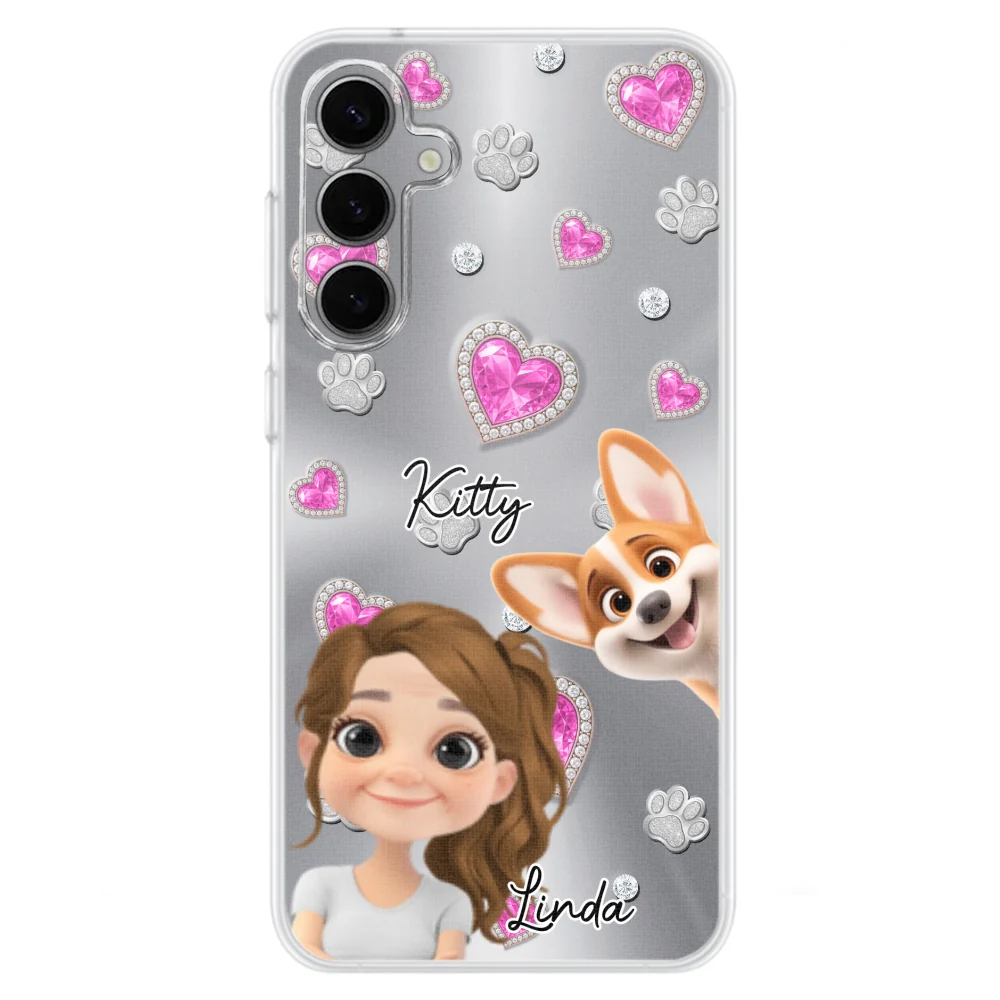 Glitter Cute Cartoon Fur Mom - Personalized Custom Phone Case - Image 30