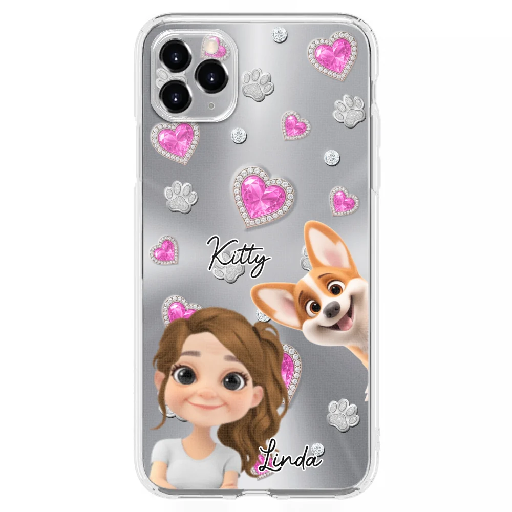Glitter Cute Cartoon Fur Mom - Personalized Custom Phone Case - Image 8
