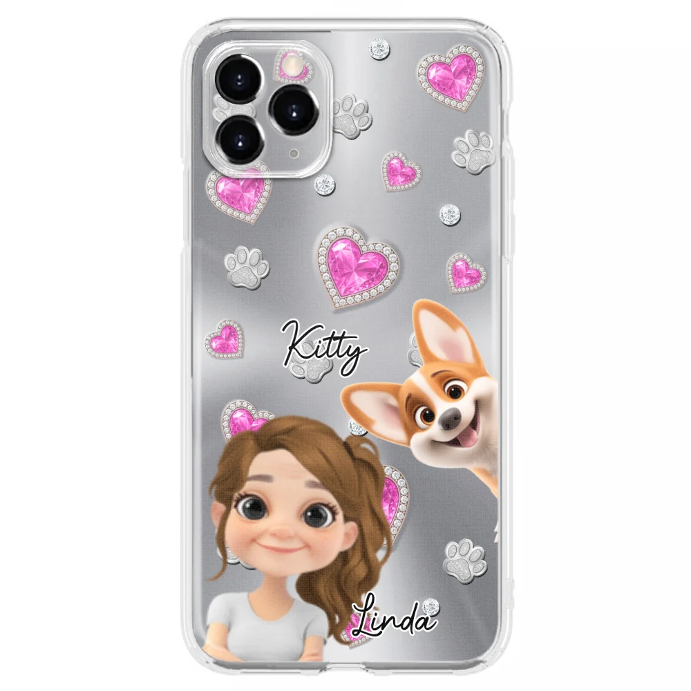 Glitter Cute Cartoon Fur Mom - Personalized Custom Phone Case - Image 9