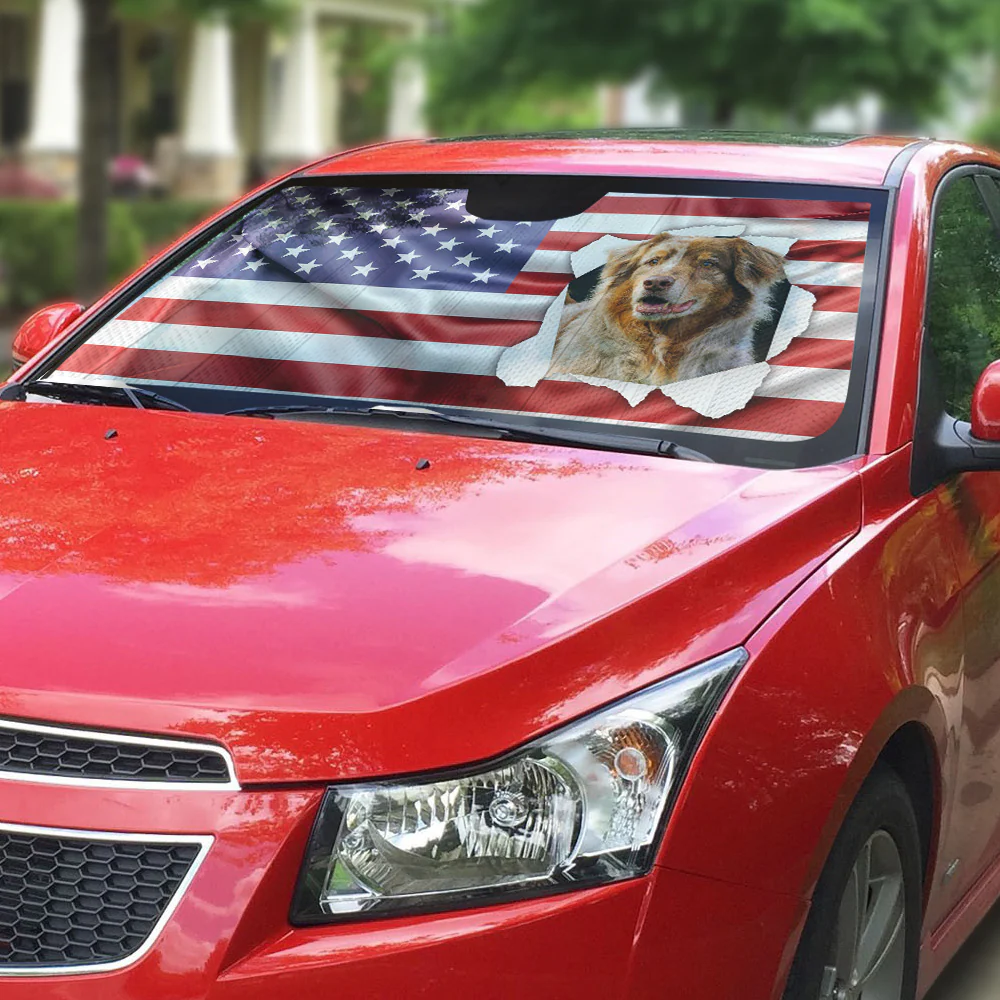 God Bless America Upload Photo - Personalized Custom Car Sunshade - Image 3