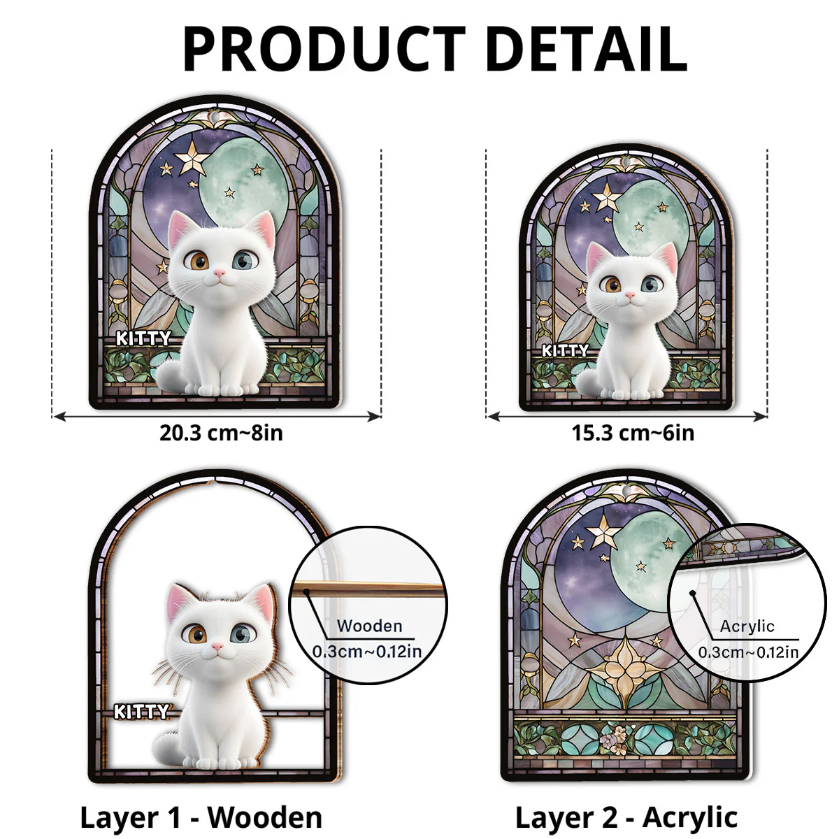 In The Moonlight - Personalized Custom Suncatcher - Image 5