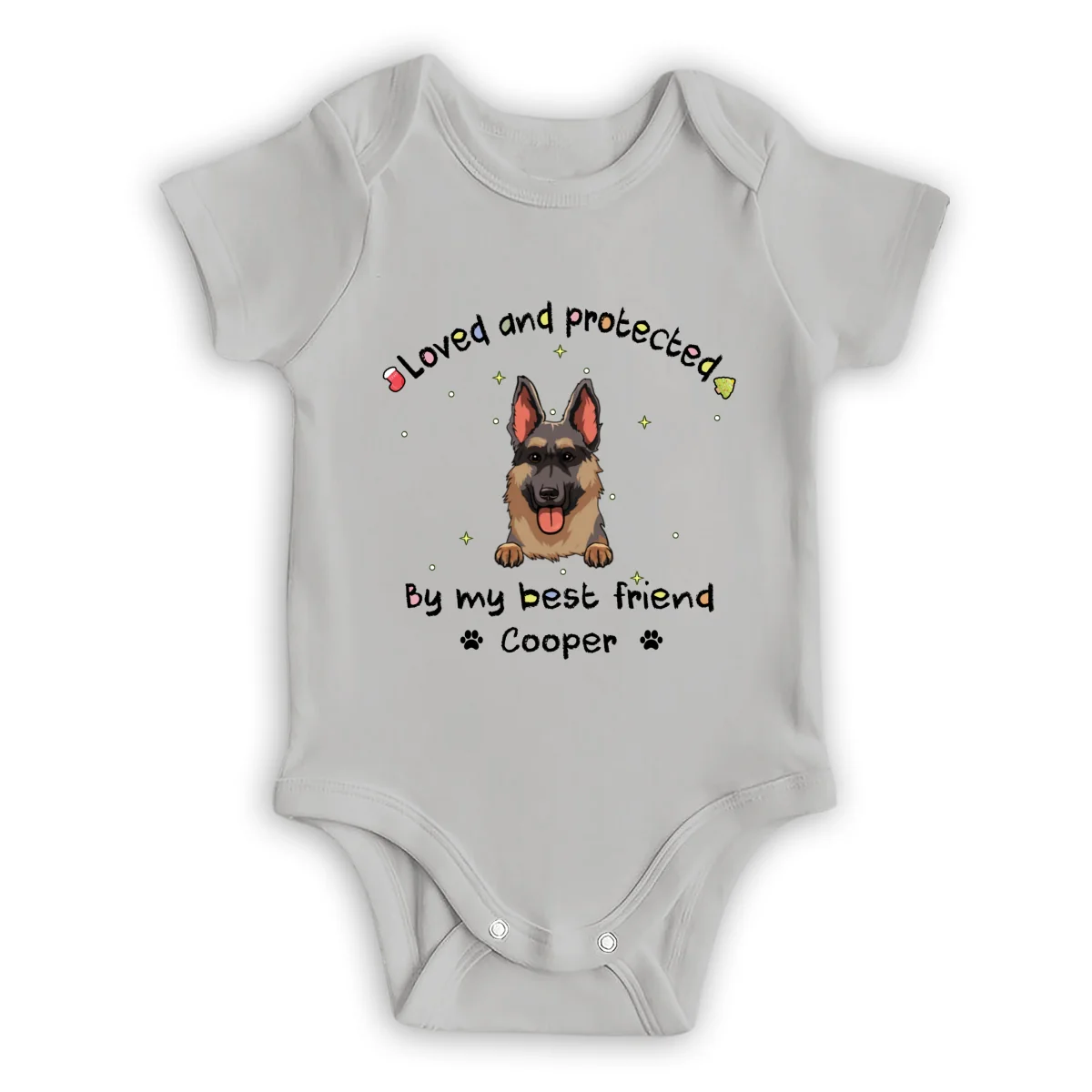 Love And Protected By My Best Friend - Personalized Custom Baby Onesie - Image 8