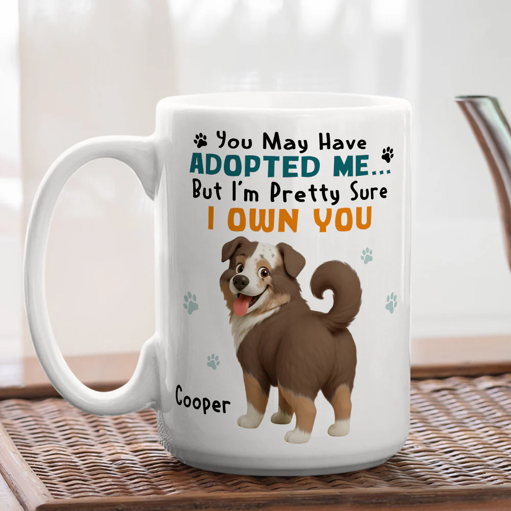 May Have Adopted Me - Personalized Custom Coffee Mug - Image 5