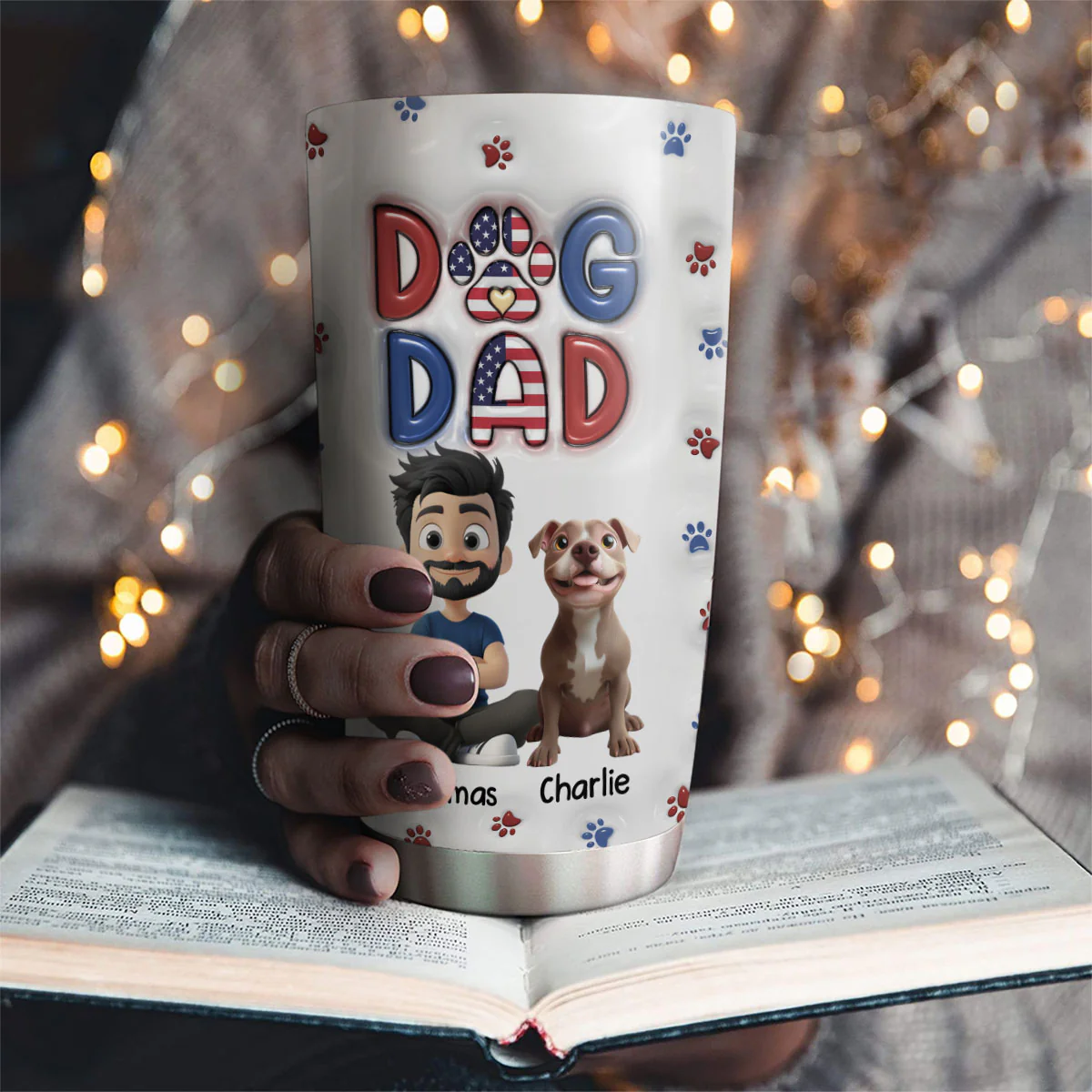 My Lovely Dog - Personalized Custom 3D Inflated Effect Tumbler - Image 4