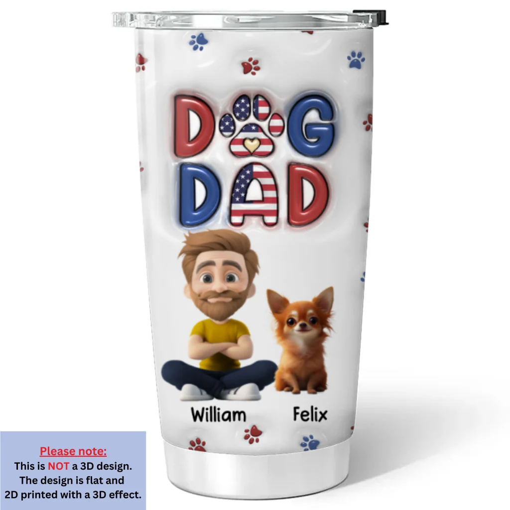 My Lovely Dog - Personalized Custom 3D Inflated Effect Tumbler - Image 5