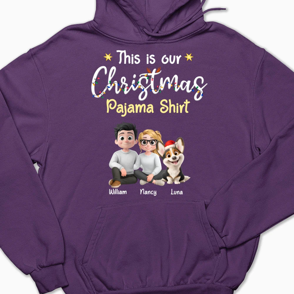 Pawjama Shirt Pet Christmas Ver Couple - Personalized Custom Hoodie - Image 10