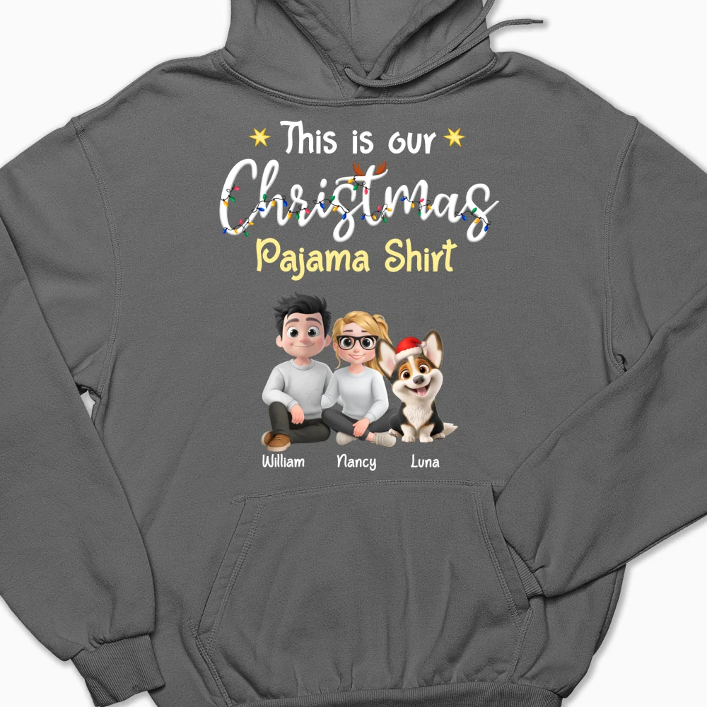 Pawjama Shirt Pet Christmas Ver Couple - Personalized Custom Hoodie - Image 11
