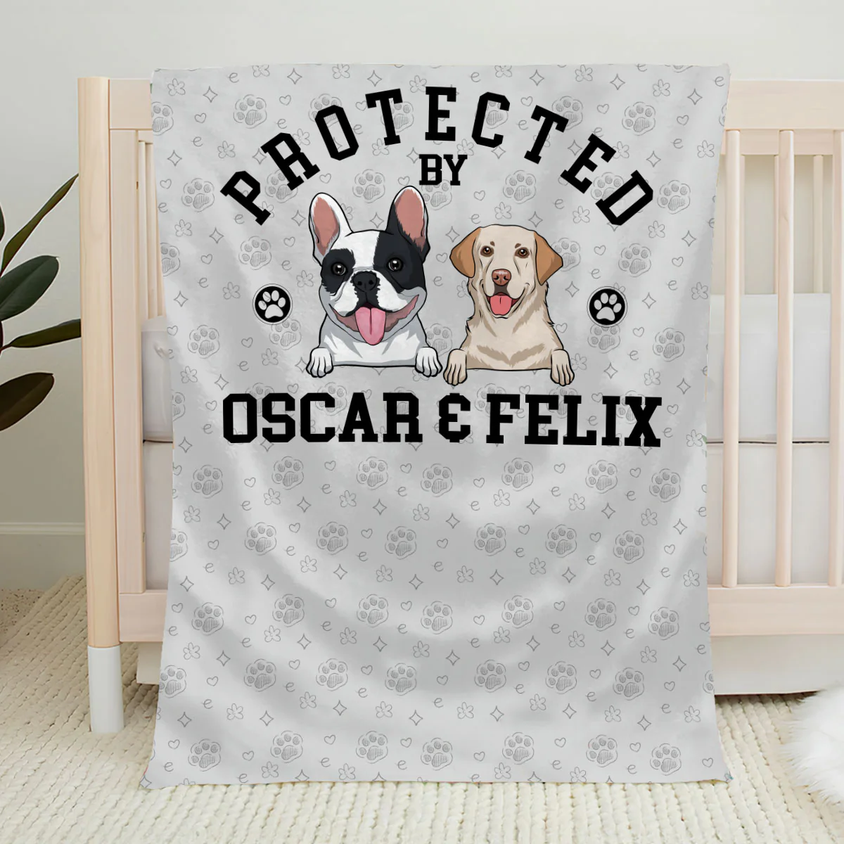 Protected By - Personalized Custom Fleece Blanket - Image 3