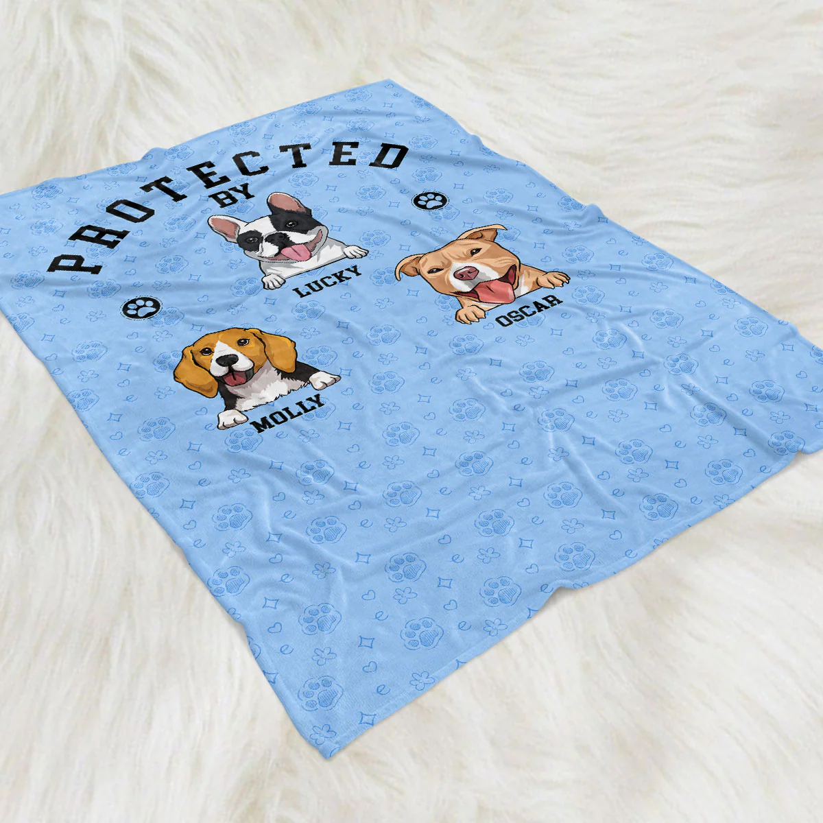 Protected By - Personalized Custom Fleece Blanket - Image 4